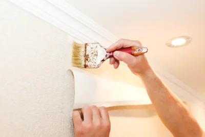 Pose de papier peint à Broin — revêtements muraux et toiles de verre